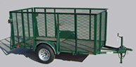 Single Axle, 2' Mesh Sides Trailer